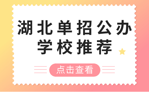 湖北单招公办学校推荐