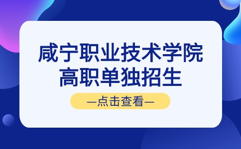 咸宁职业技术学院高职单独招生
